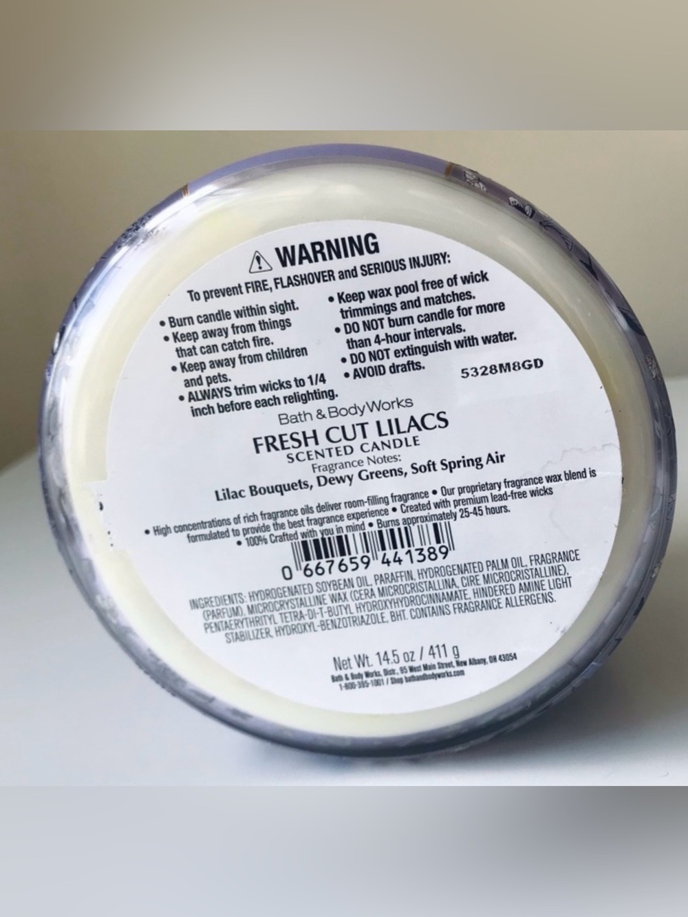 Bath & Body Works Fresh Cut Lilacs 3-Wick Candle - NEW - Picture 4 of 4